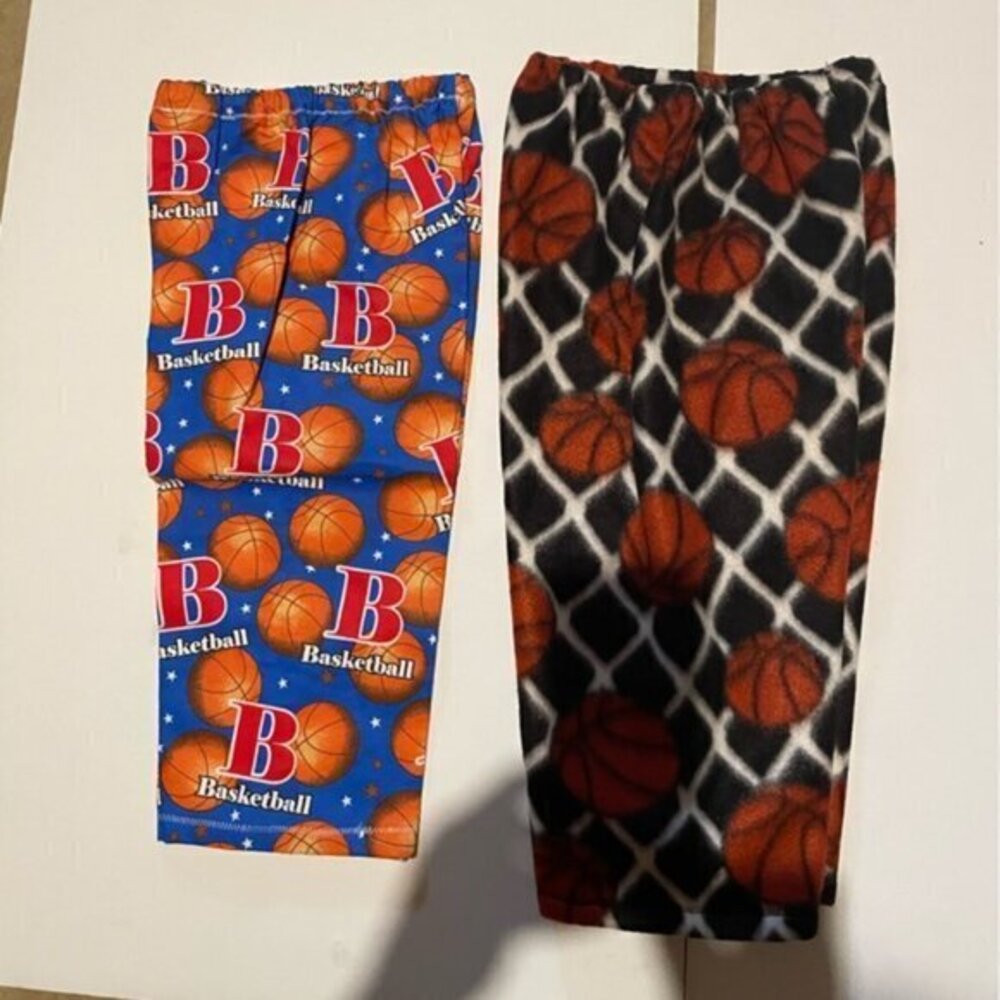 Blue and Orange  and Black and Brown Basketball Print Sweatpants size 2T
